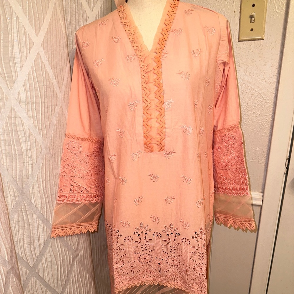 Pakistani Indian 3Piece Sadabahar Cambric Chikan Kari with Shawl Collection